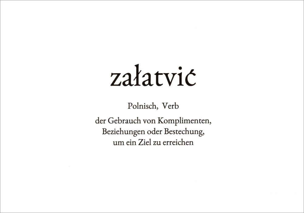 Wortschatz-Postkarte "zalatvic"