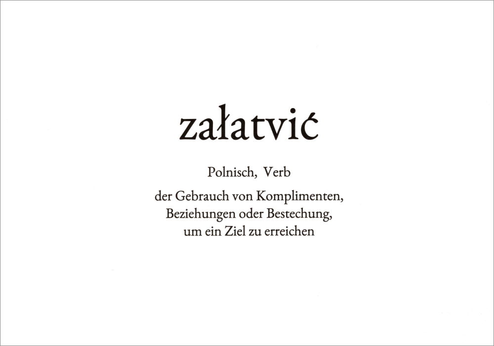Wortschatz-Postkarte "zalatvic" Wortschatz-Postkarte "zalatvic"