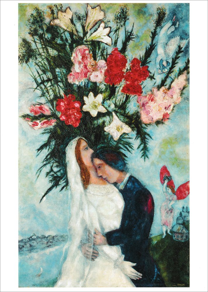 Kunstkarte Marc Chagall "Das Brautpaar" Kunstkarte Marc Chagall "Das Brautpaar"