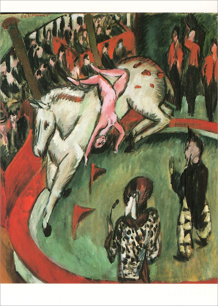 Kunstkarte Ernst Ludwig Kirchner "Die Zirkusreiterin"