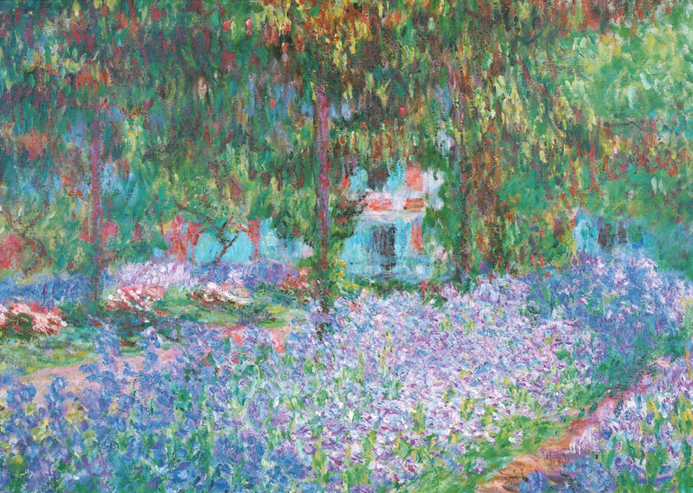 Kunstkarte Claude Monet "Der Garten des Künstlers in Giverny"