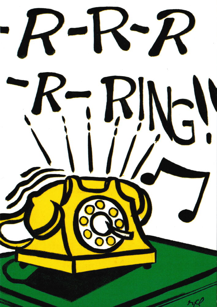 Kunstkarte Roy Lichtenstein "R-R-R-R-RING I"