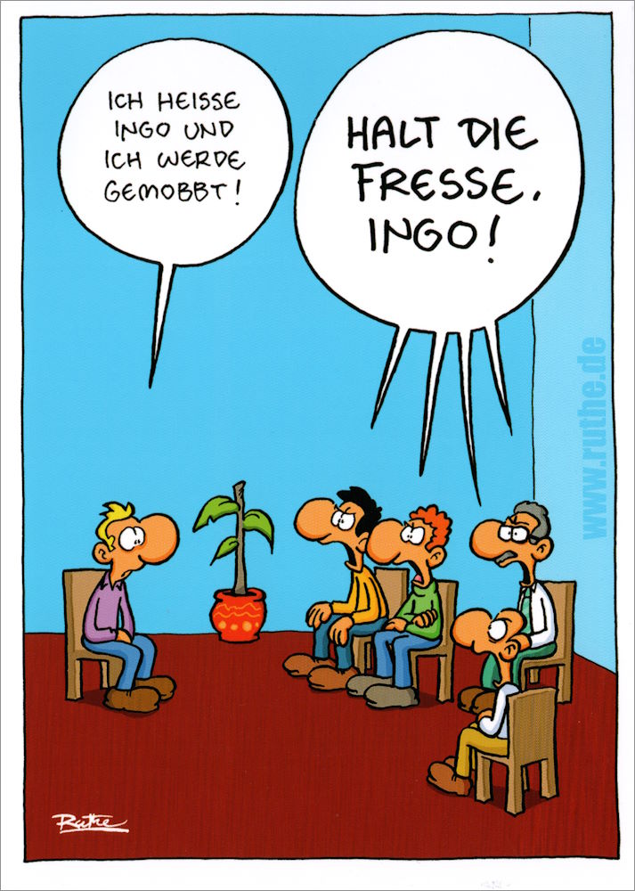 Postkarte Ralph Ruthe "Halt die Fresse, Ingo!" Postkarte Ralph Ruthe "Halt die Fresse, Ingo!"