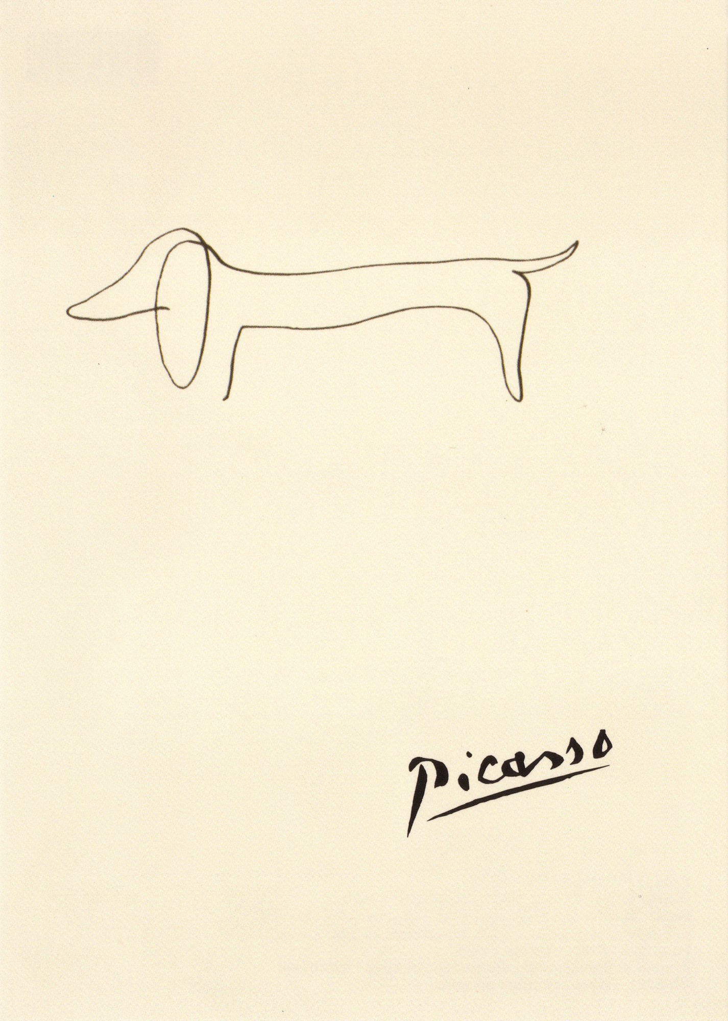 Kunstkarte Pablo Picasso "Dackel"