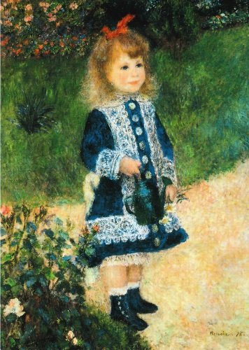 Kunstkarte Pierre Auguste Renoir "Mädchen mit Giesskanne"