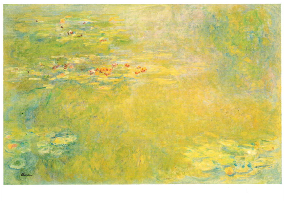Kunstkarte Claude Monet "Der Seerosenteich"