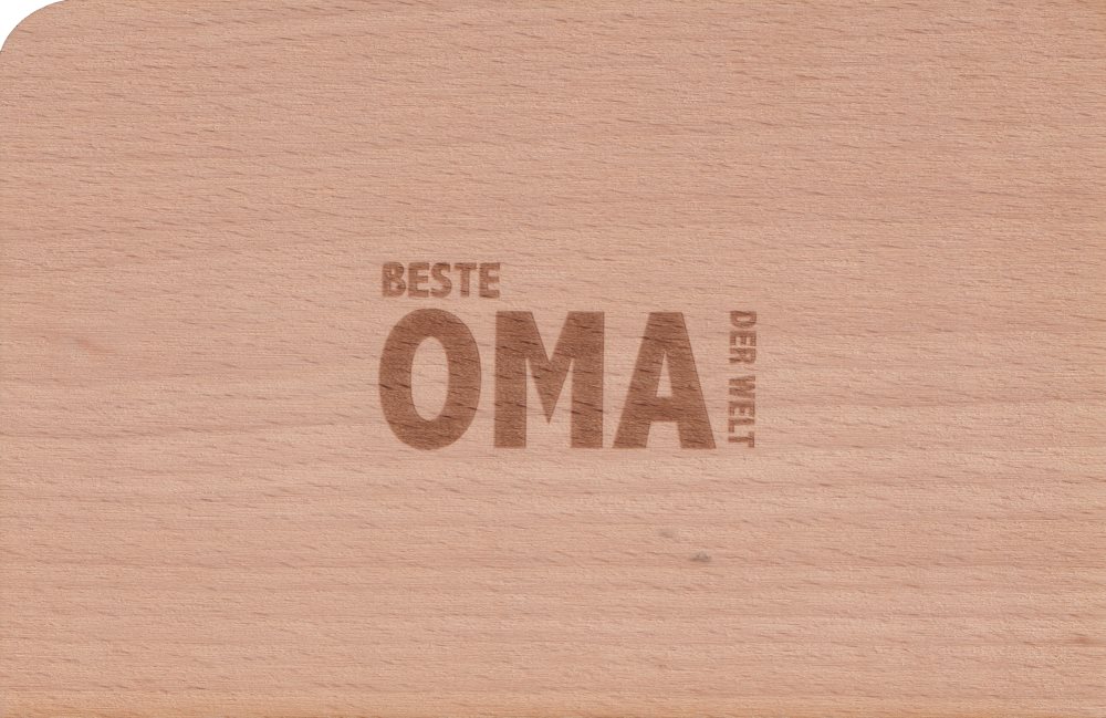 Holzpostkarte "Beste Oma der Welt"