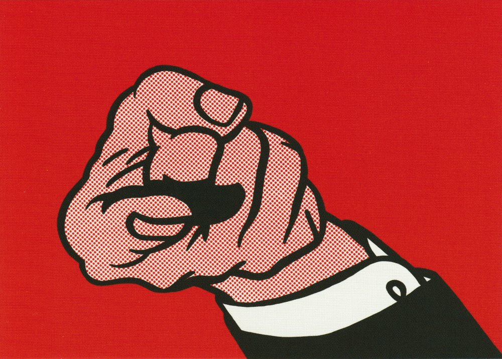 Kunstkarte Roy Lichtenstein "Finger Pointing"