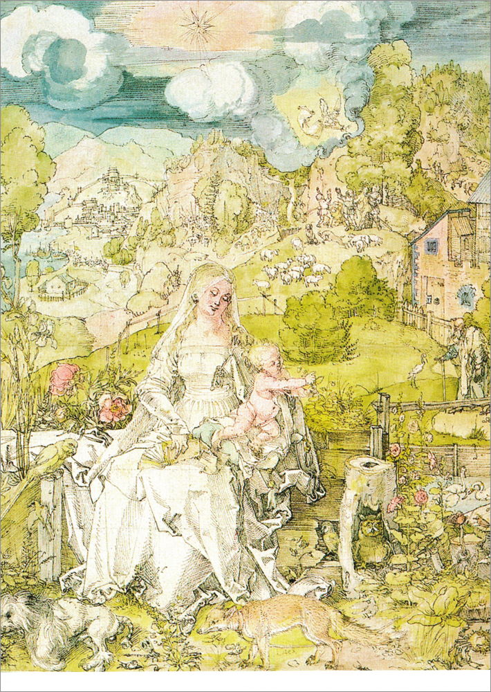 Kunstkarte Albrecht Dürer "Madonna mit den Tieren" Kunstkarte Albrecht Dürer "Madonna mit den Tieren"