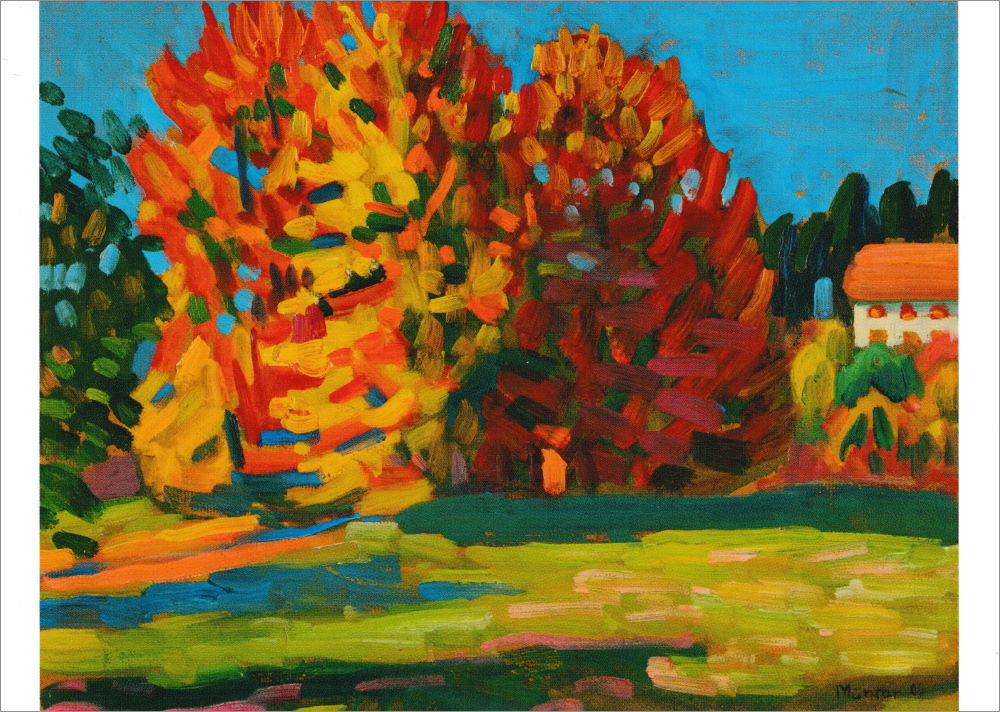Kunstkarte Gabriele Münter "Herbstbäume bei Tutzing" Kunstkarte Gabriele Münter "Herbstbäume bei Tutzing"