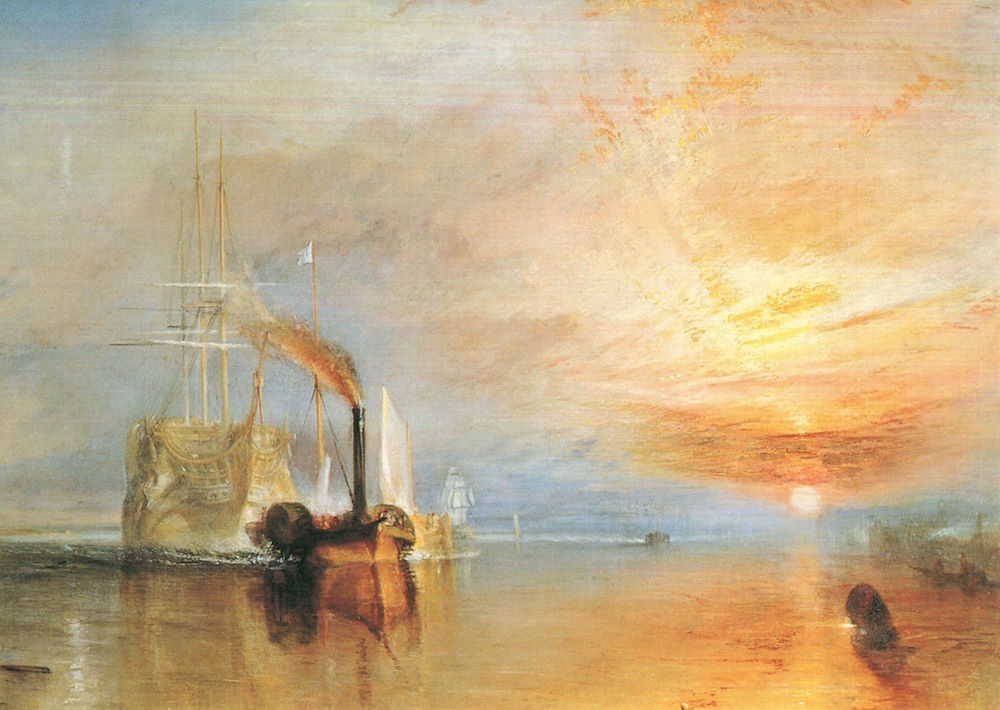 Kunstkarte William Turner "Die letzte Fahrt der Fighting Témeraire"