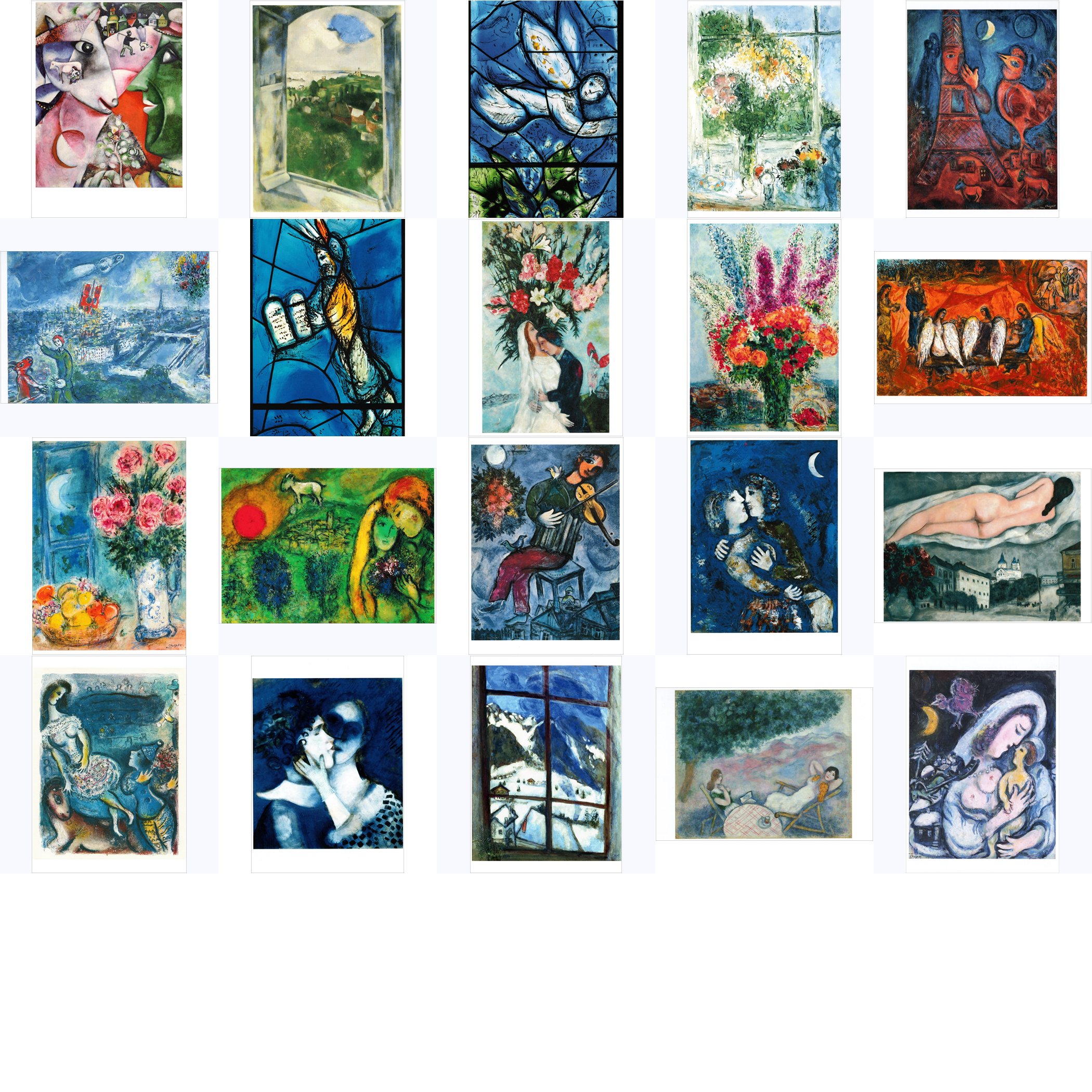 Kunstkarten-Topseller-Set Marc Chagall