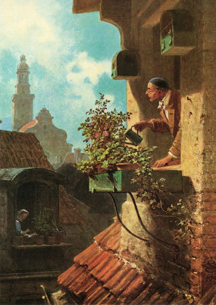 Kunstkarte Carl Spitzweg "Im Dachstübchen" Kunstkarte Carl Spitzweg "Im Dachstübchen"