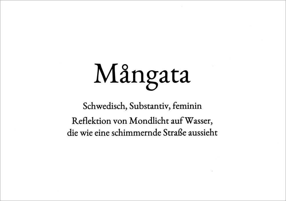 Wortschatz-Postkarte "Mangata" Wortschatz-Postkarte "Mangata"
