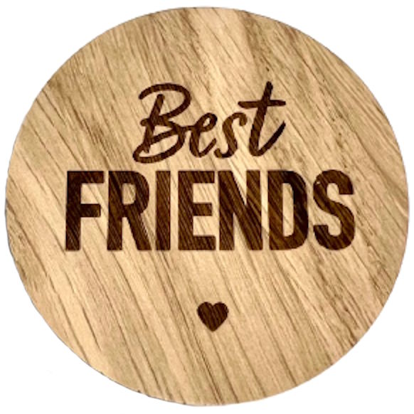 Holzmagnet "Best Friends ♥"