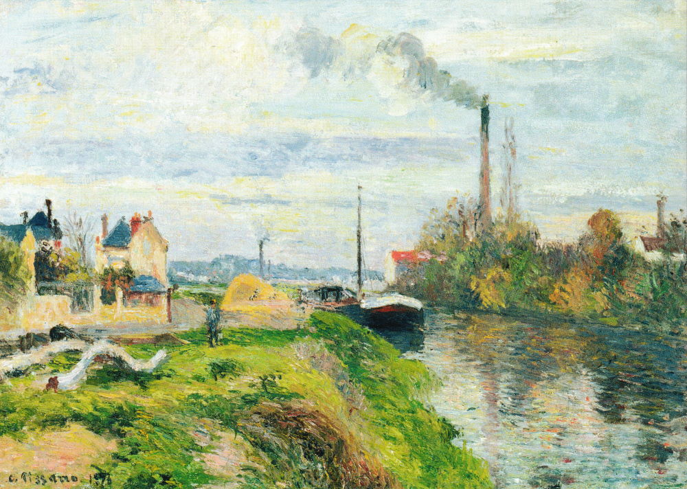 Kunstkarte Camille Pissarro "Quai du Pothuis in Pontoise" Kunstkarte Camille Pissarro "Quai du Pothuis in Pontoise"