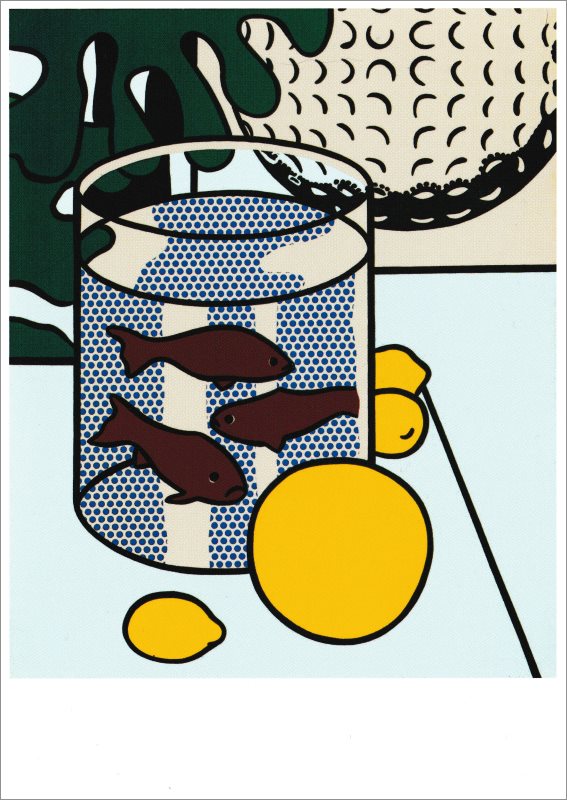 Kunstkarte Roy Lichtenstein "Still Life with Goldfish"
