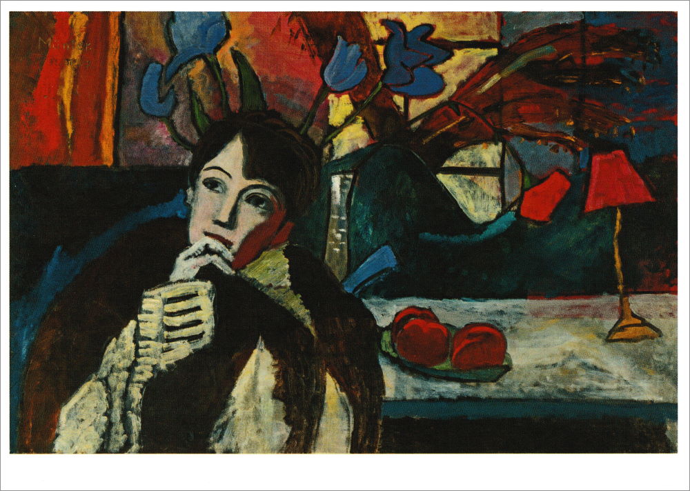 Kunstkarte Gabriele Münter "Sinnende"