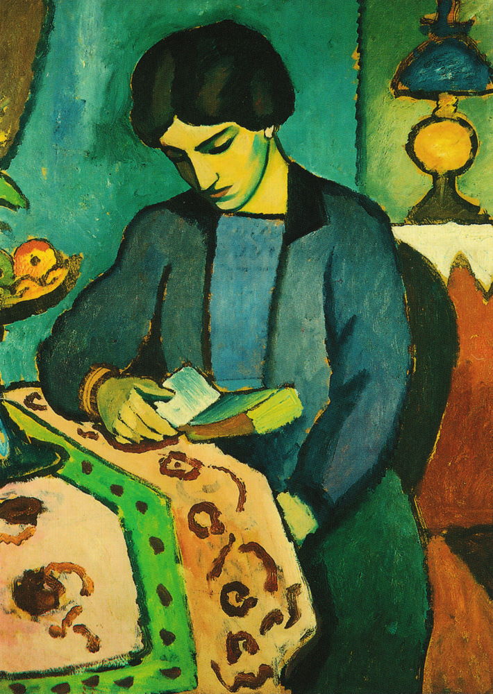 Kunstkarte August Macke "Frau des Künstlers" Kunstkarte August Macke "Frau des Künstlers"
