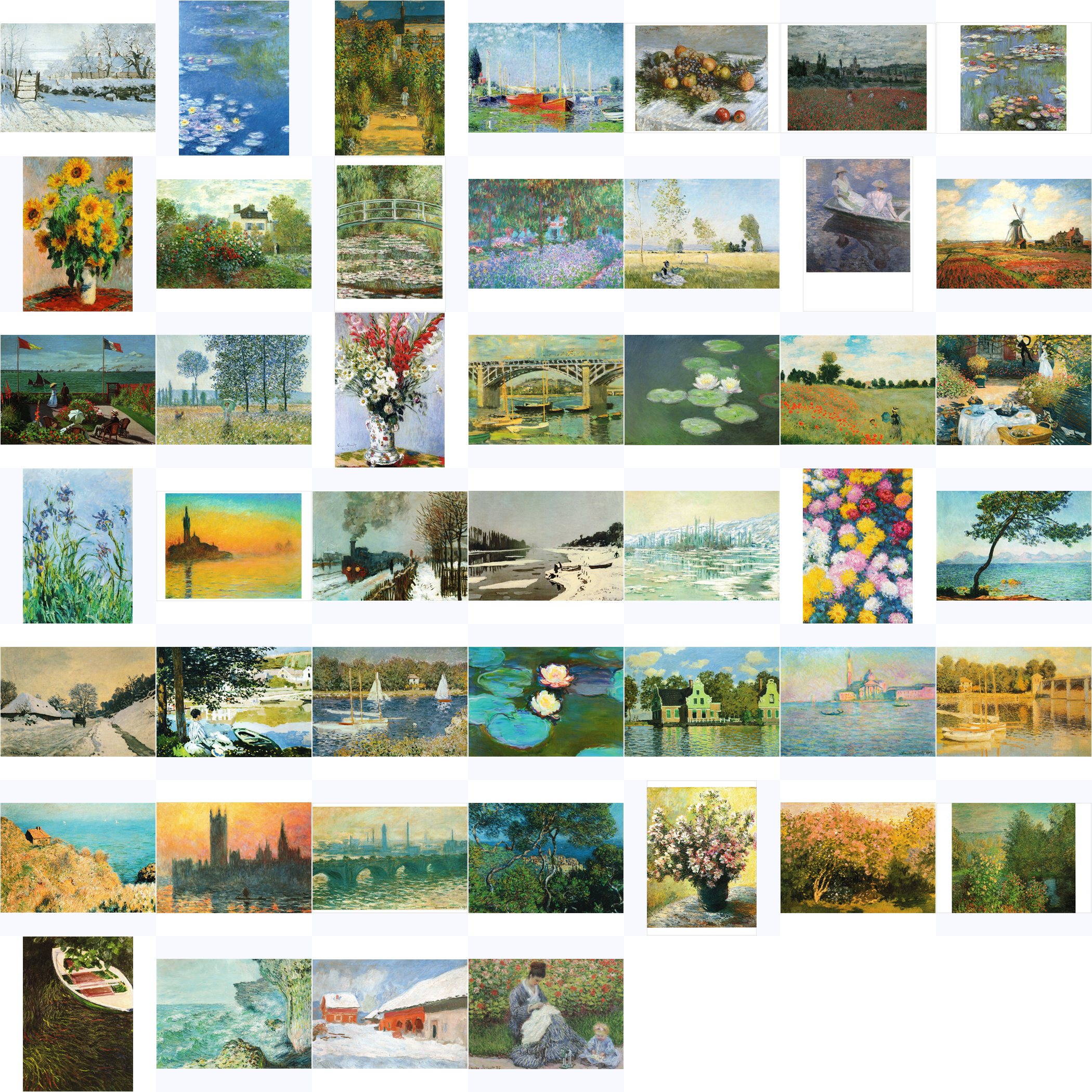 Kunstkarten-Komplett-Set Claude Monet