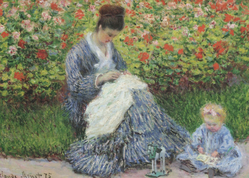 Kunstkarte Claude Monet "Camille Monet und Kind im Garten des Künstlers" Kunstkarte Claude Monet "Camille Monet und Kind im Garten des Künstlers"