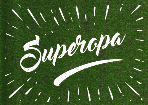 Metallic-Effekt-Postkarte "Superopa" Postkarte "Superopa"