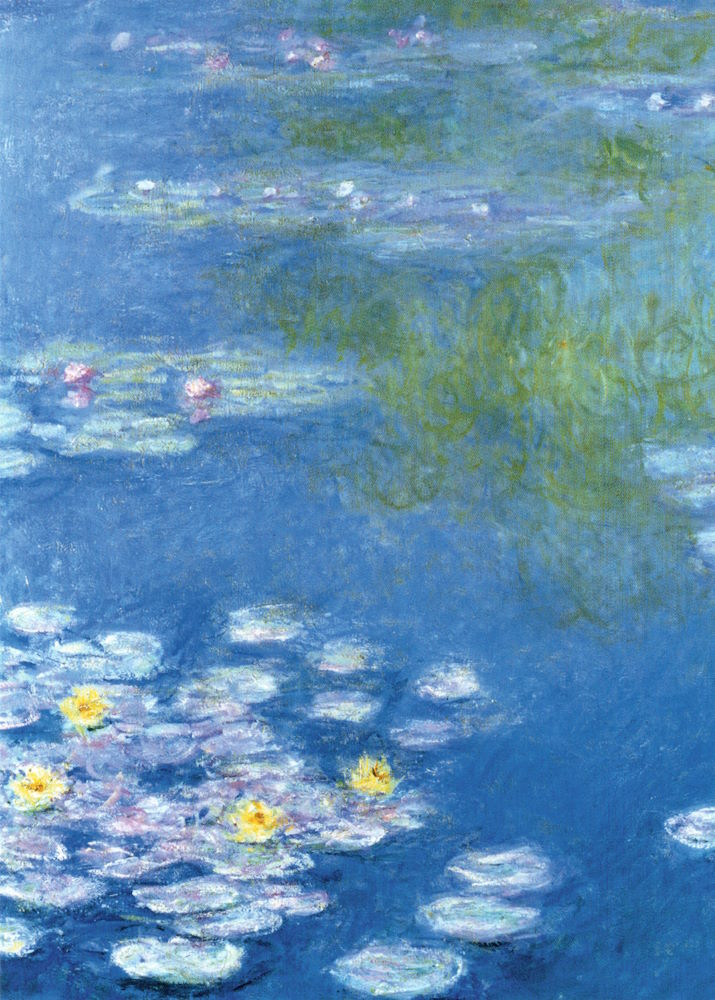 Kunstkarte Claude Monet "Seerosen (Ausschnitt)"