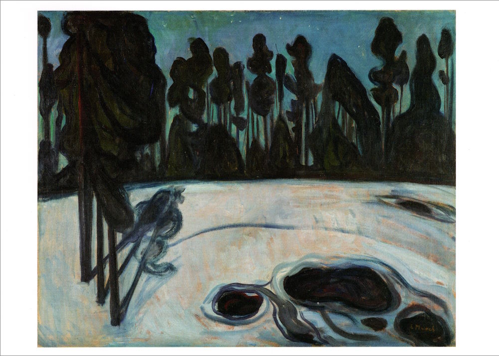 Kunstkarte Edvard Munch "Sternennacht"