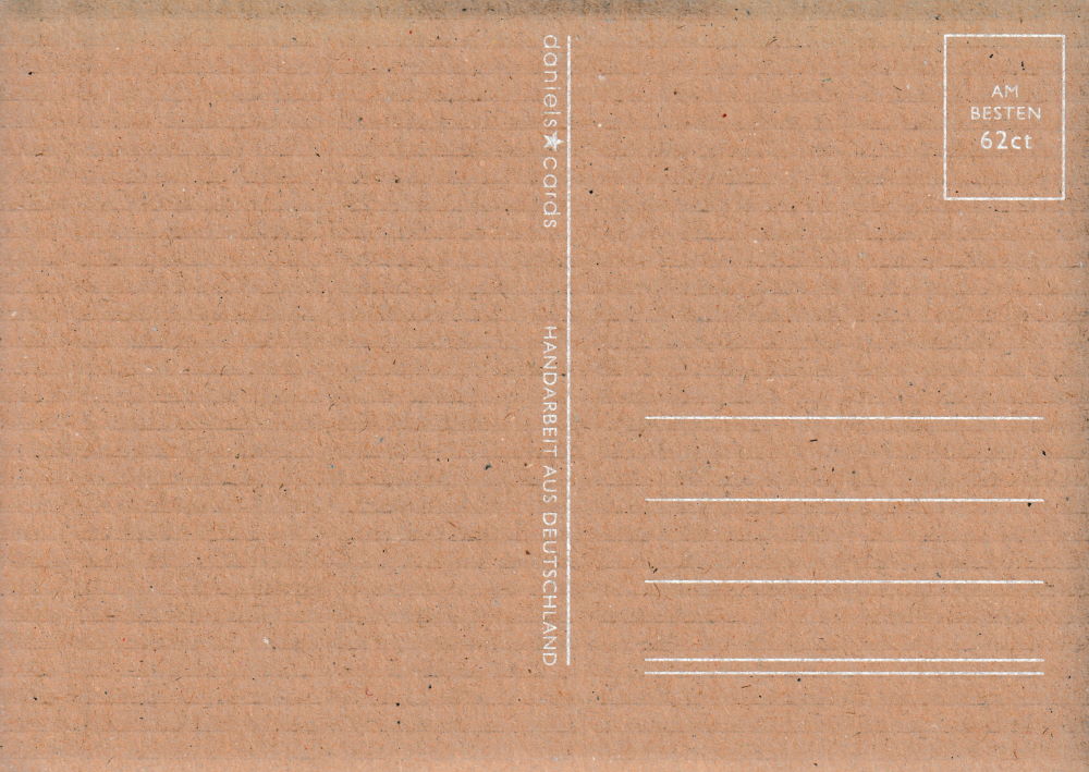 Pappcard-Postkarte (Rückseite)
