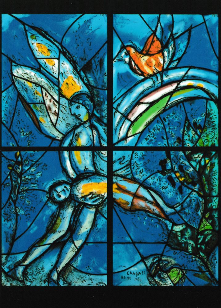 Kunstkarte Marc Chagall "Am Anfang schuf Gott"