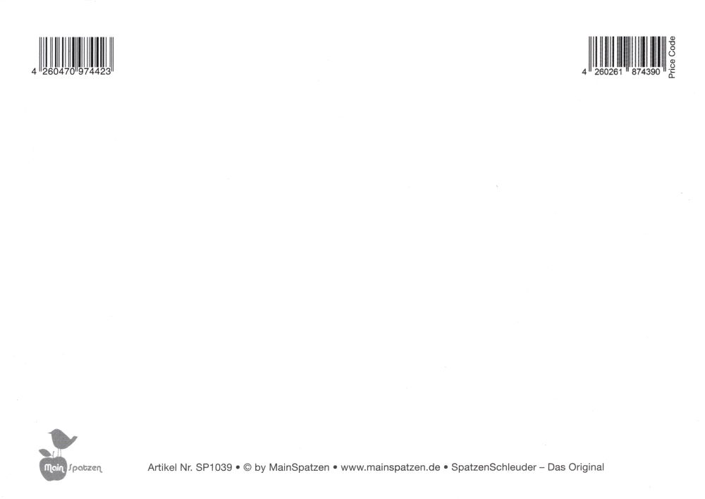 Postkarte "Richtige Männer stehen auf Kurven. Nur ..." (Rückseite)