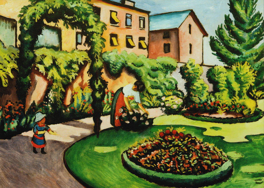 Kunstkarte August Macke "Der Macke'sche Garten in Bonn" Kunstkarte August Macke "Der Macke'sche Garten in Bonn"