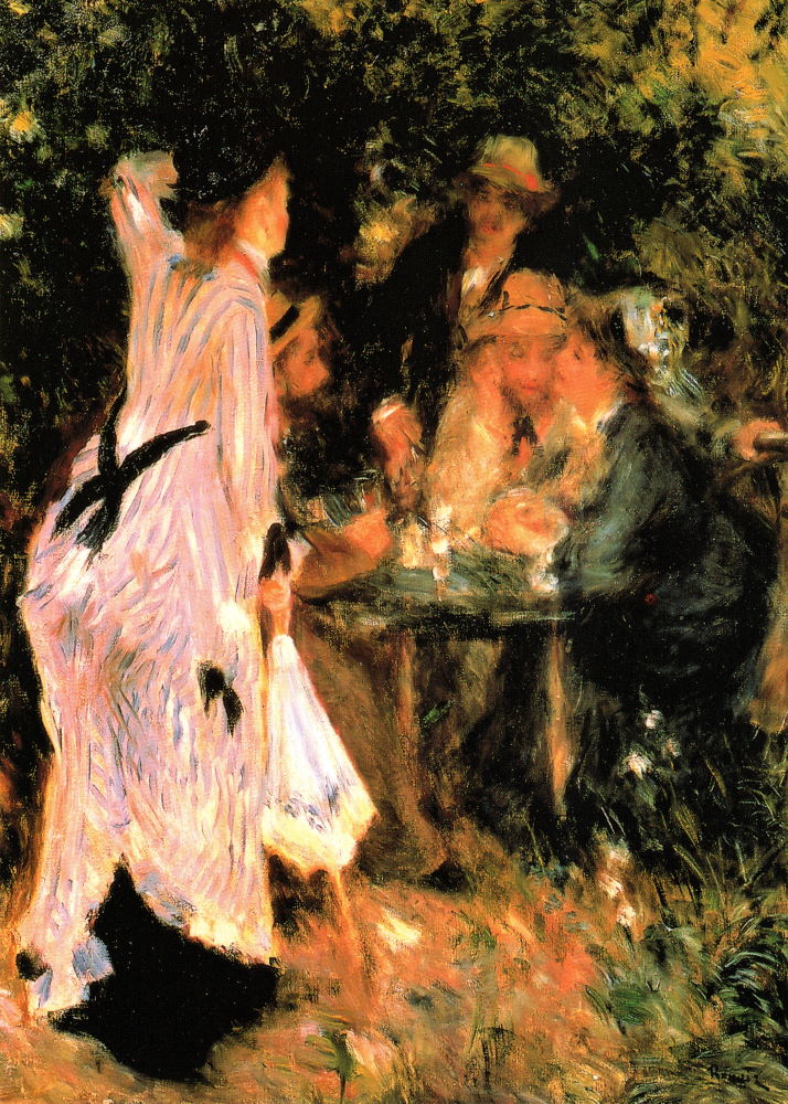 Kunstkarte Pierre Auguste Renoir "Der Garten unter den Bäumen"