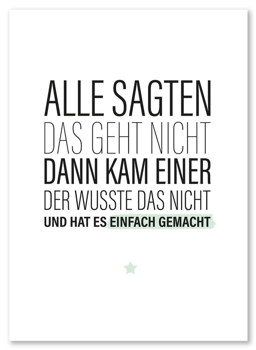Folienmagnet "Alle sagten, das geht nicht. Dann kam einer ..."