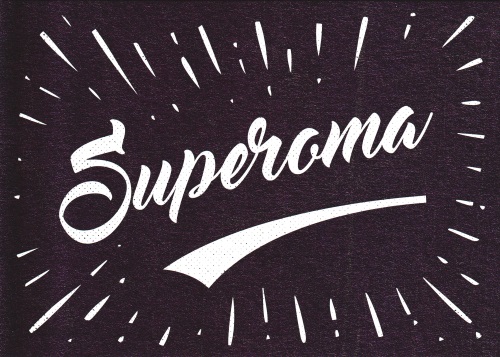 Metallic-Effekt-Postkarte "Superoma"