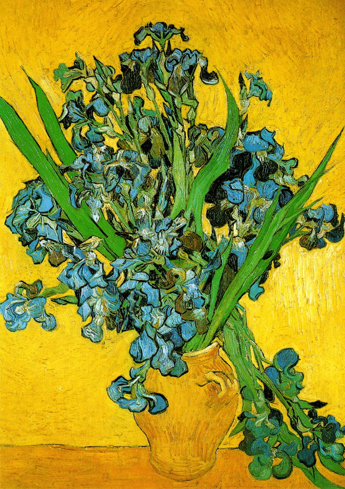 Kunstkarte Vincent van Gogh "Stillleben mit Schwertlilien" Kunstkarte Vincent van Gogh "Stillleben mit Schwertlilien"