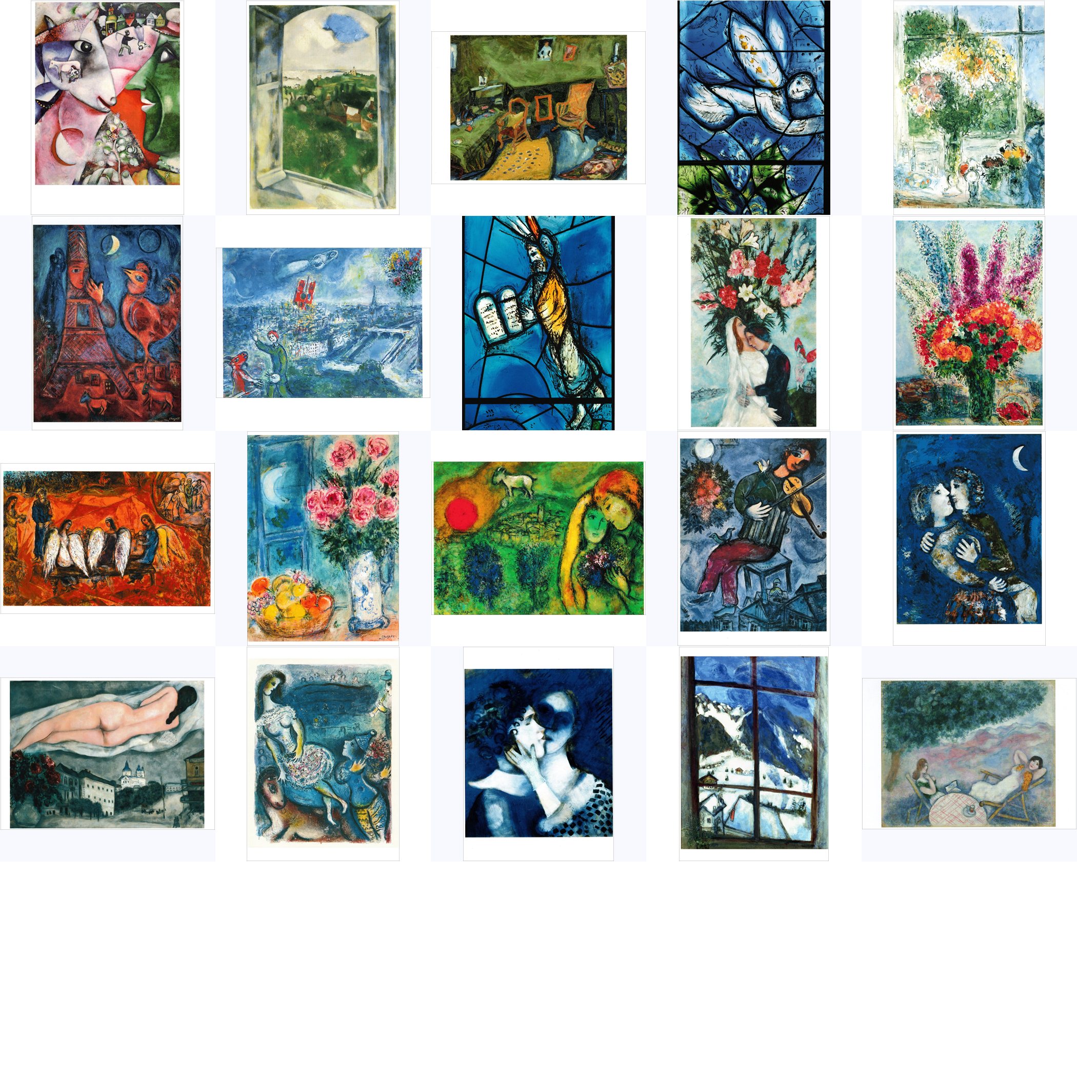 Kunstkarten-Topseller-Set Marc Chagall