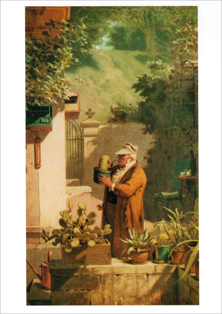 Kunstkarte Carl Spitzweg "Der Kaktusfreund" Kunstkarte Carl Spitzweg "Der Kaktusfreund"