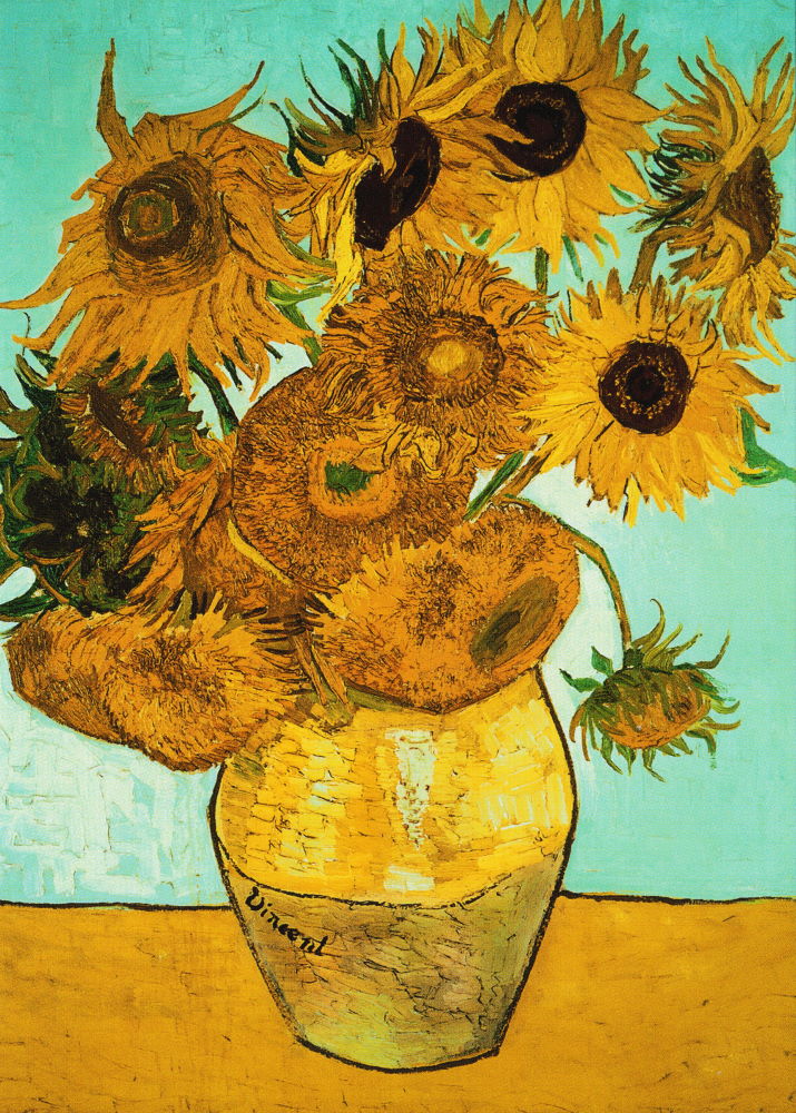 Kunstkarte Vincent van Gogh "Vase mit Sonnenblumen" Kunstkarte Vincent van Gogh "Vase mit Sonnenblumen"