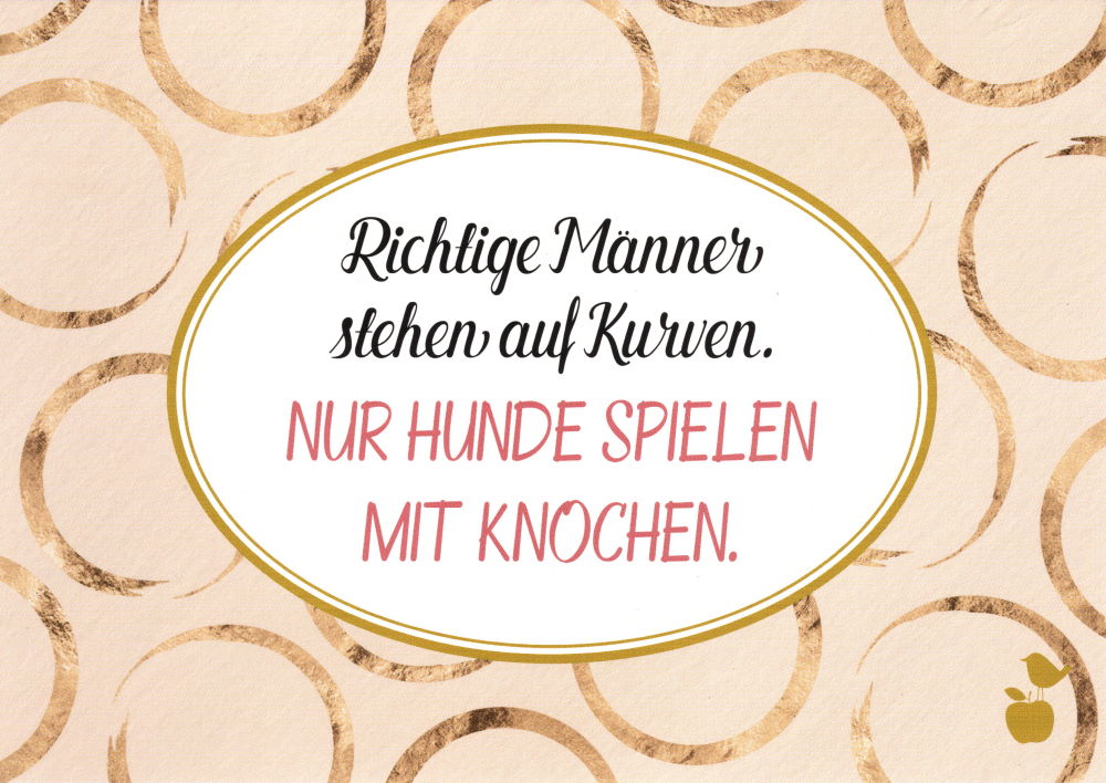 Postkarte "Richtige Männer stehen auf Kurven. Nur ..."