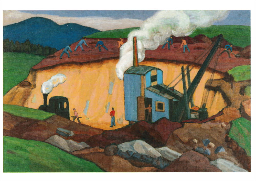 Kunstkarte Gabriele Münter "Der blaue Bagger"