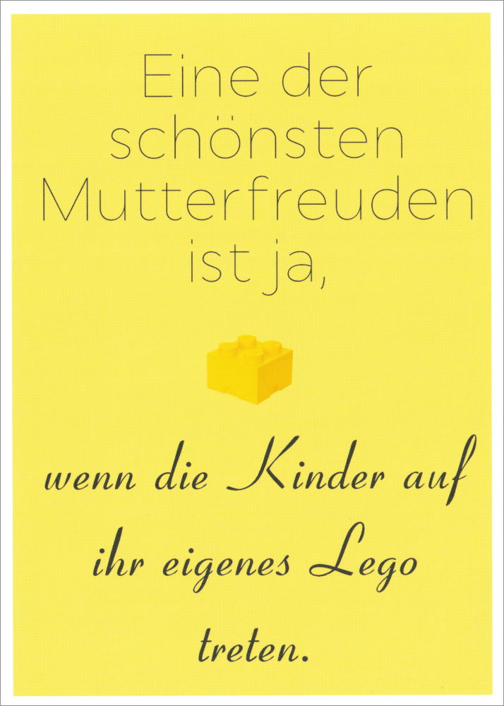 Postkarte "Eine der schönsten Mutterfreuden ist ja, wenn ..." Postkarte "Eine der schönsten Mutterfreuden ist ja, wenn ..."