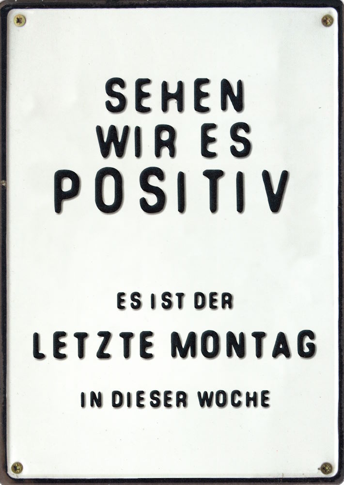 Up-Card - Die Karte zum Aufstellen "Sehen wir es positiv." Up-Card - Die Karte zum Aufstellen "Sehen wir es positiv."
