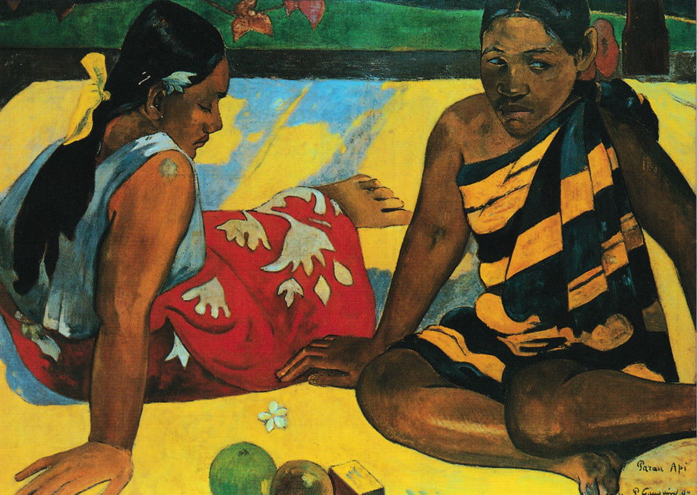 Kunstkarte Paul Gauguin "Zwei Frauen auf Tahiti"