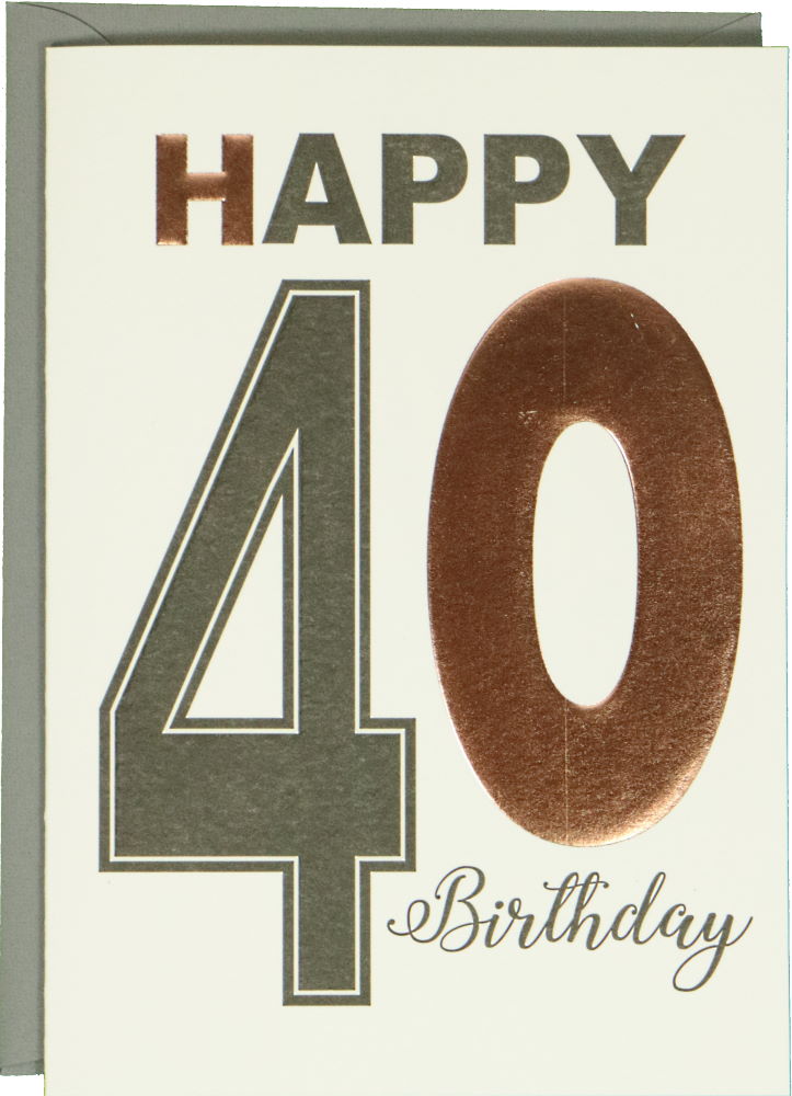 Glückwunschkarte Geburtstag: Donna May Happy Birthday - Zum Vierzigsten!
