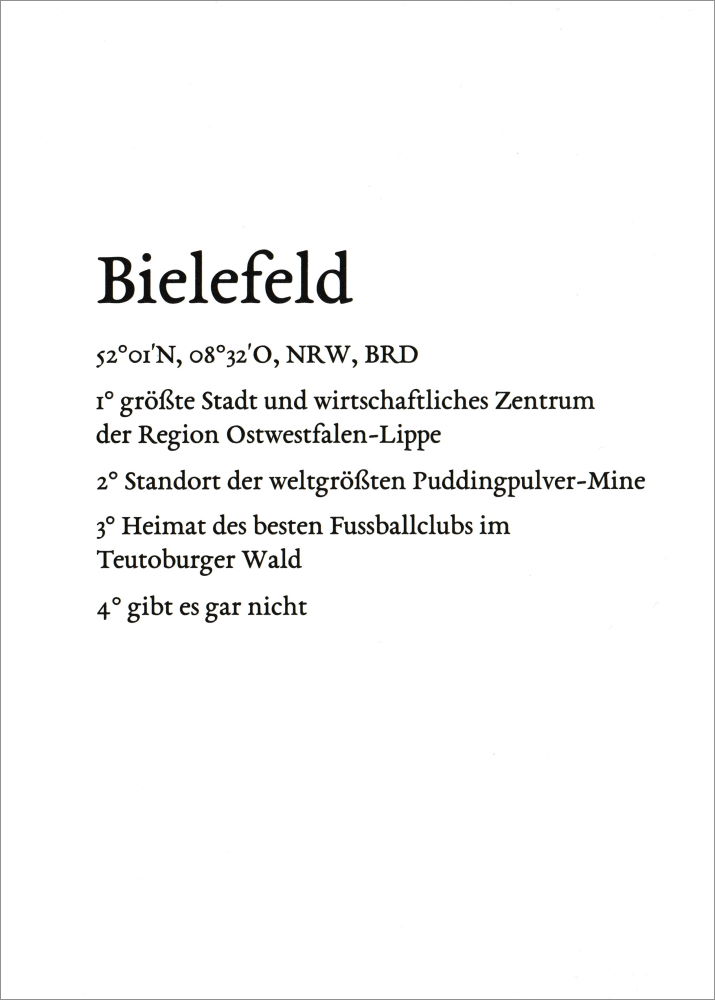 Lexikarte "Bielefeld" Lexikarte "Bielefeld"