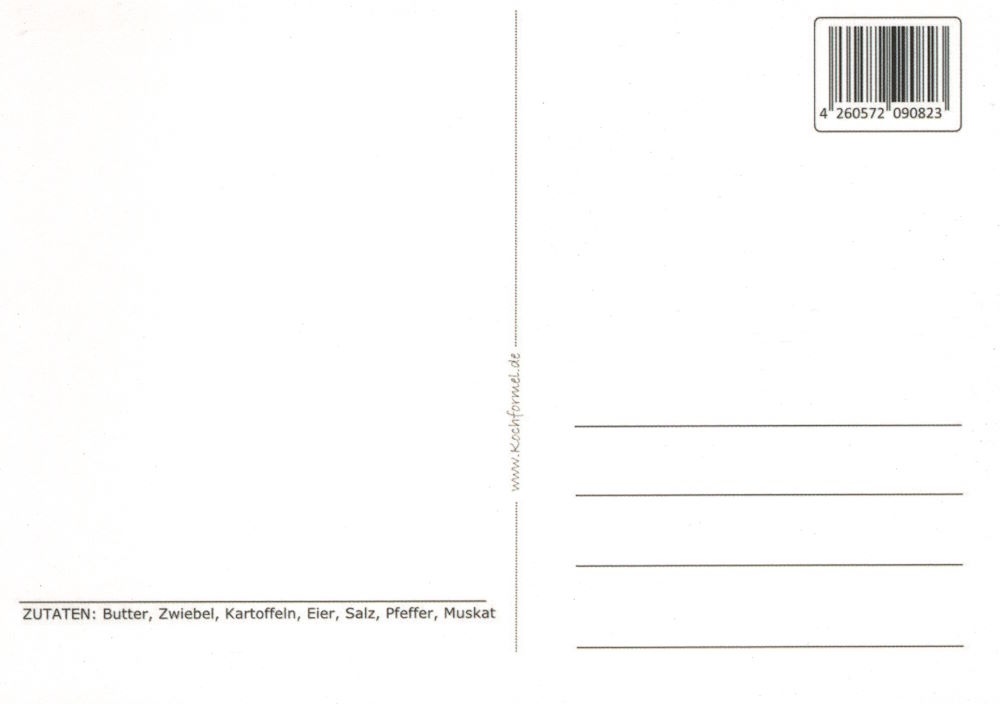 Rezept-Postkarte "Spanische Rezepte: Tortilla" (Rückseite)