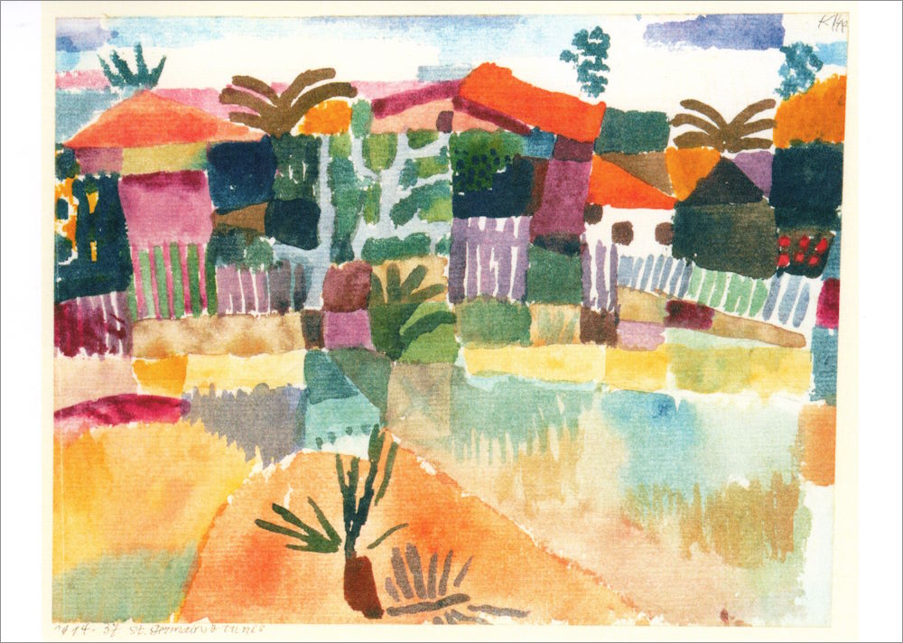 Kunstkarte Paul Klee "St. Germain bei Tunis"
