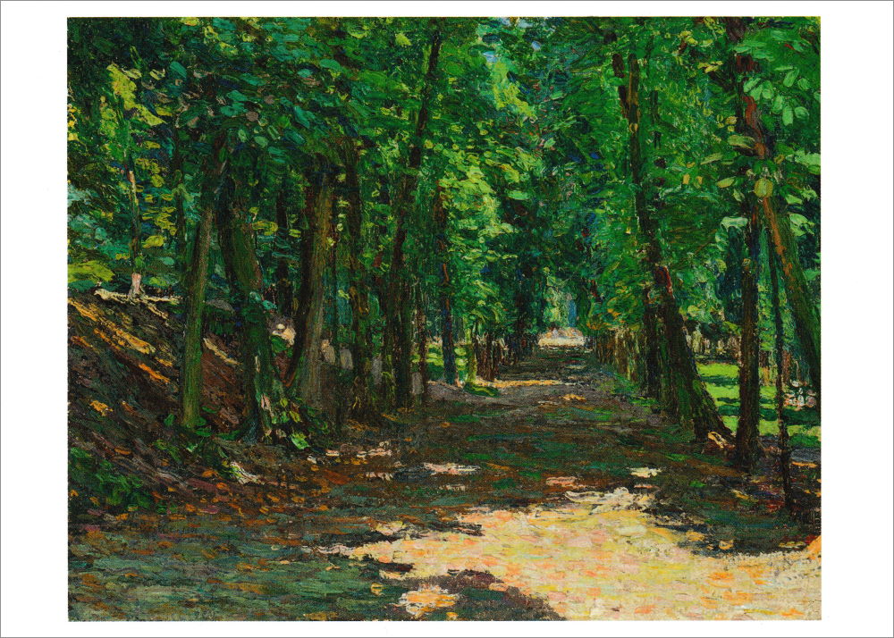 Kunstkarte Gabriele Münter "Allee im Park von St. Cloud"