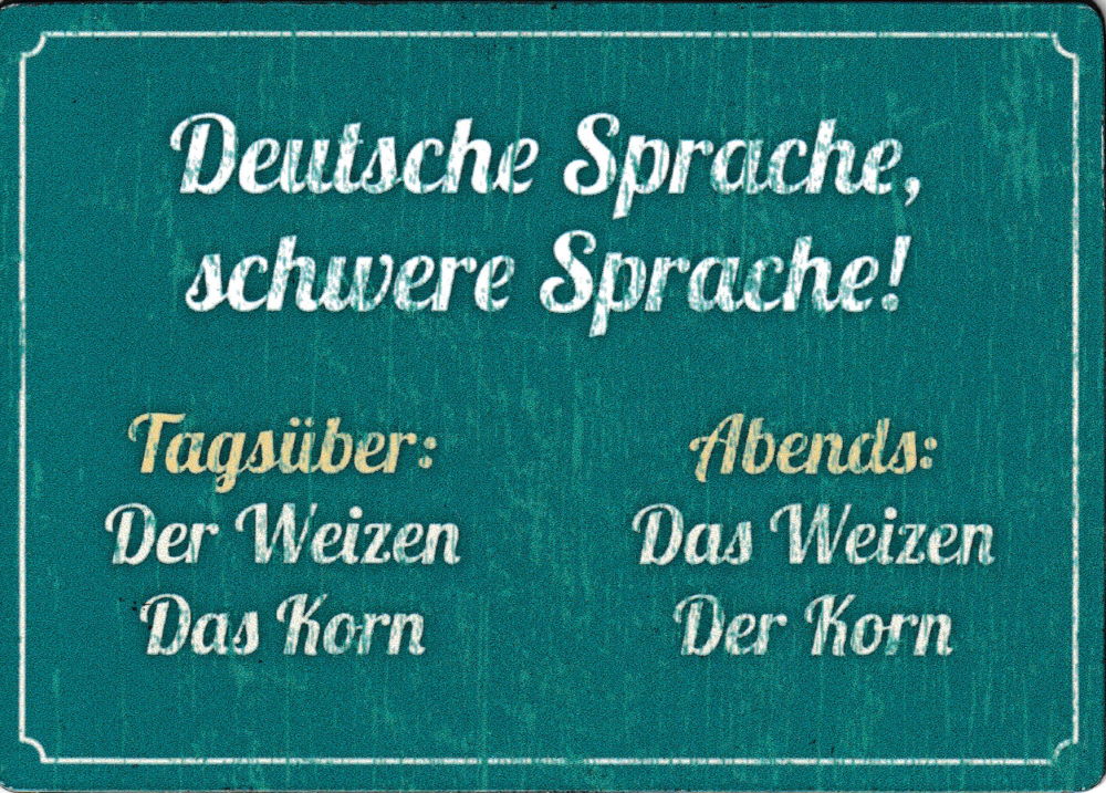 Kühlschrankmagnet "Deutsche Sprache, schwere Sprache!"